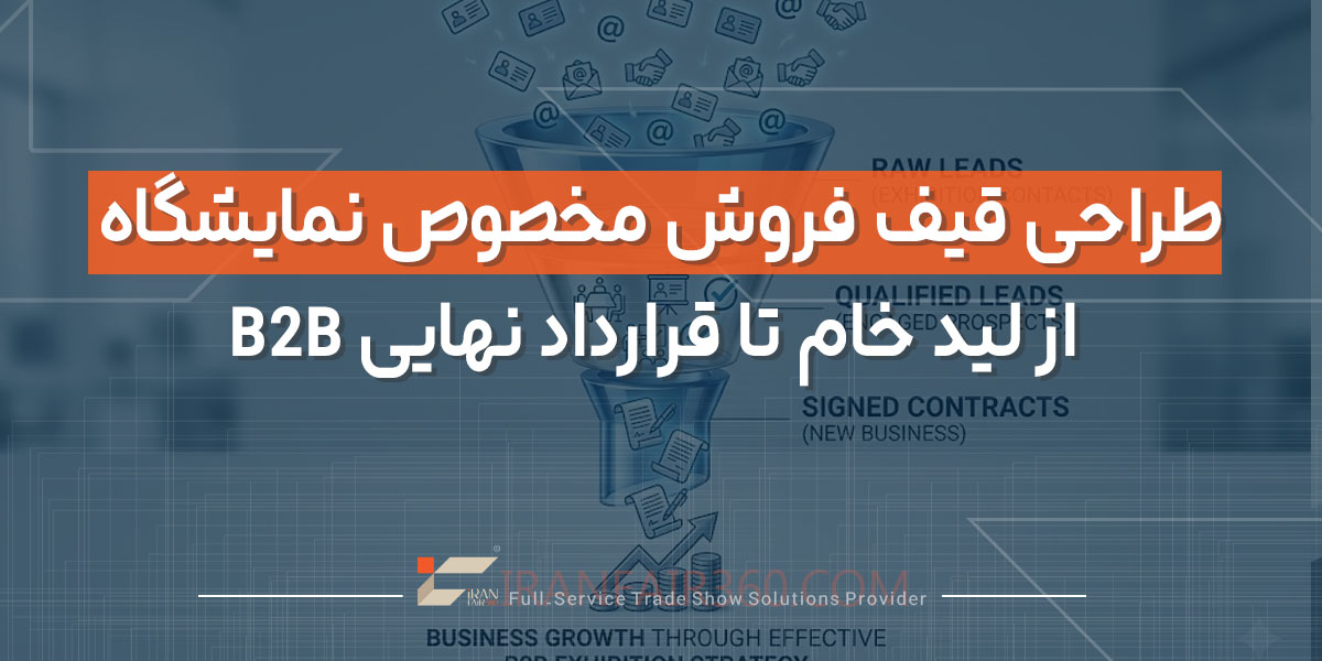 طراحی قیف فروش مخصوص نمایشگاه از لید خام تا قرارداد نهایی B2B